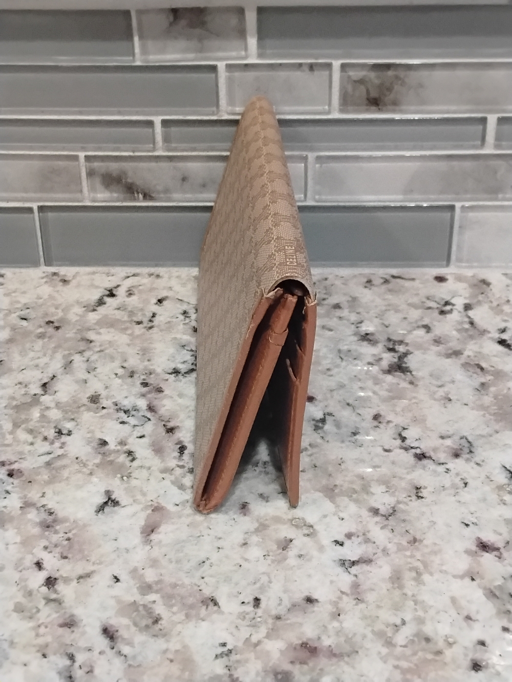 Vintage Celine Triomphe Canvas Long Wallet with Tan Trim - Picture 16 of 16